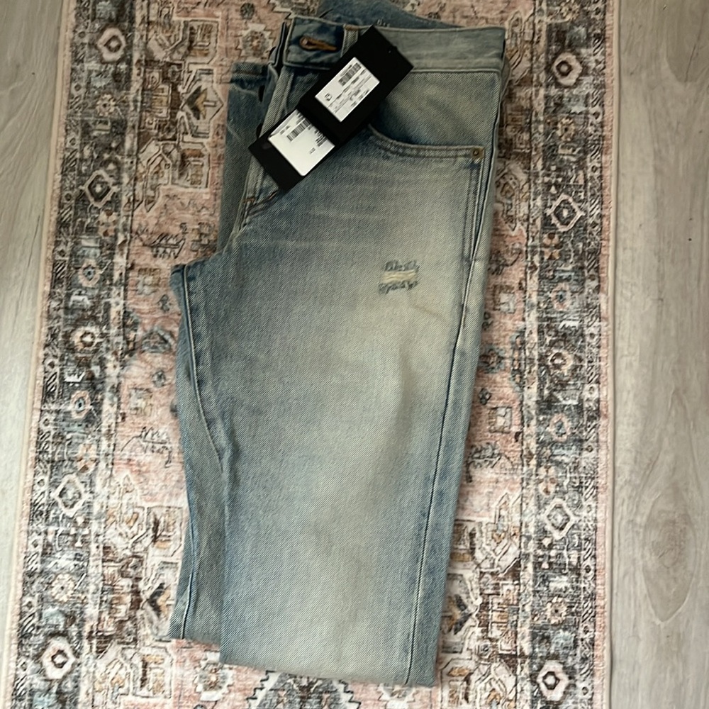Saint Laurent Slim Fit Jeans — Light Fall Blue (Size 27, BNWT) - Picture 2 of 9